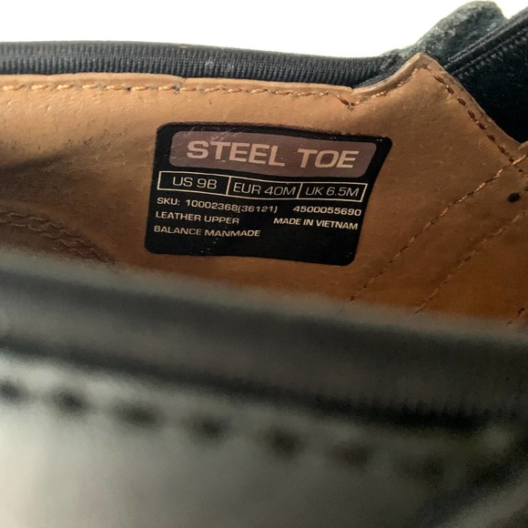 Ariat Black Leather Safety Clog Steel Toe Slip On 9 - Picture 6 of 7